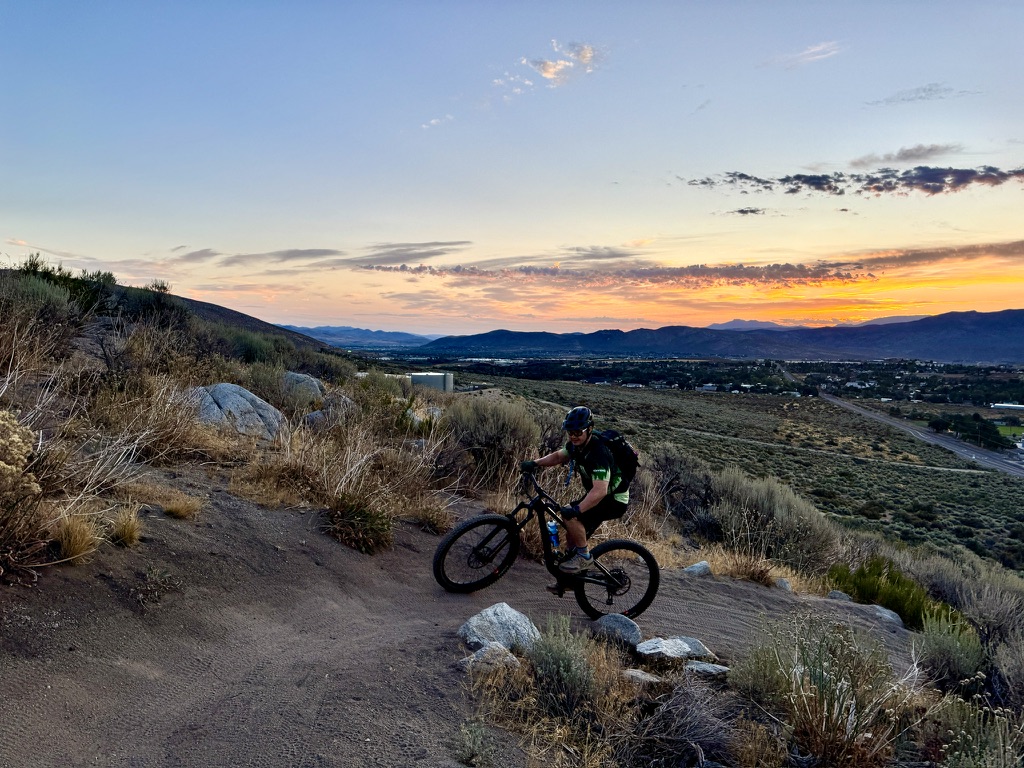 night riding mountain biking